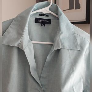 Jones New York - Greyish Green Wrinkle-Free Shirt